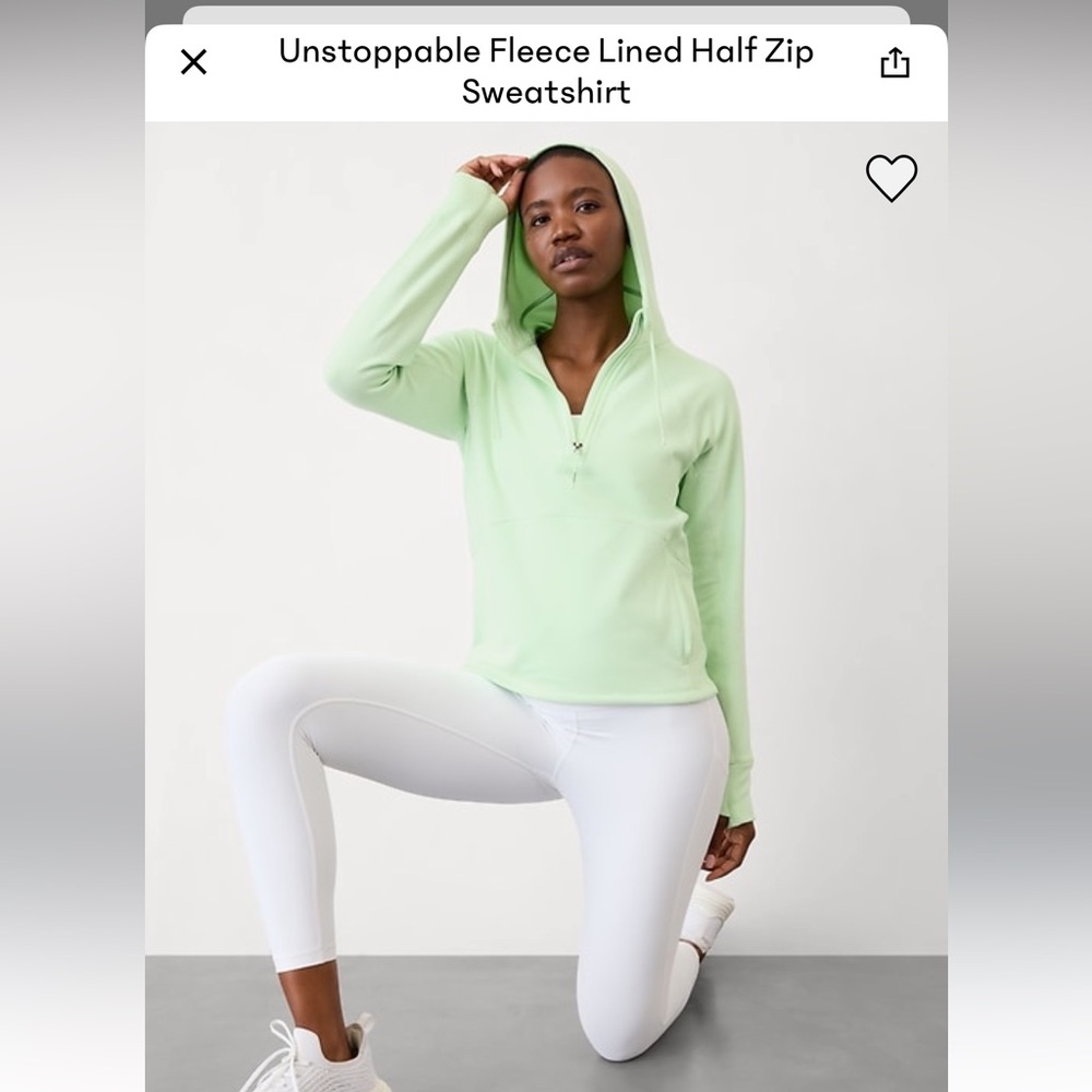 Athleta Unstoppable Fleece Lined Sweatshirt EUC!